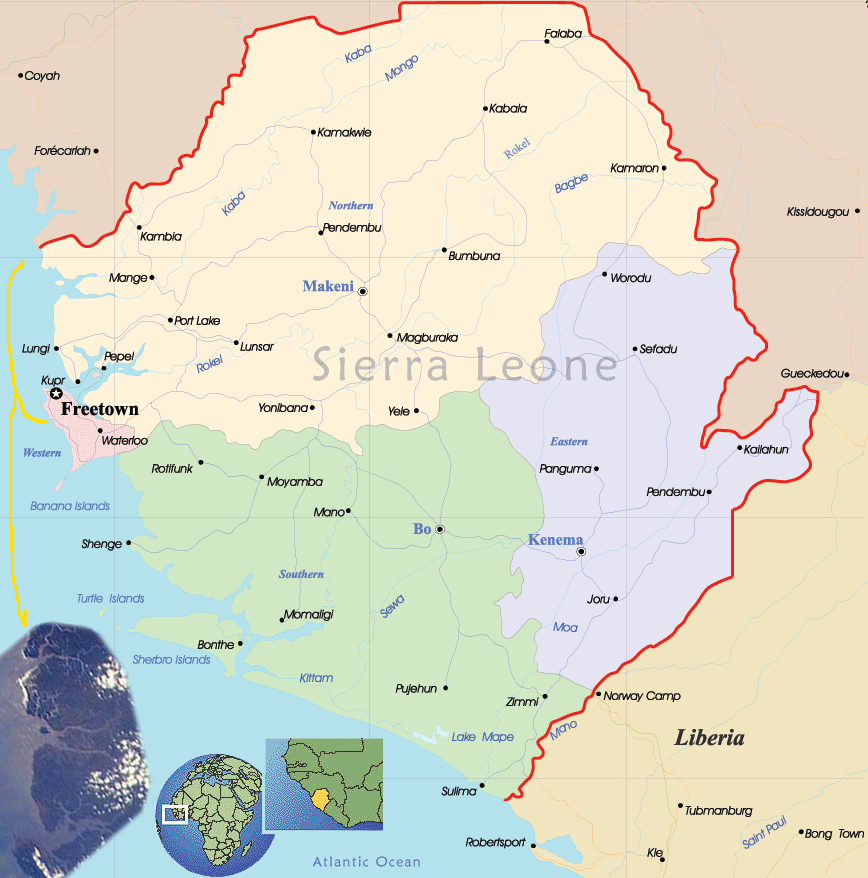 Sierra Leone map