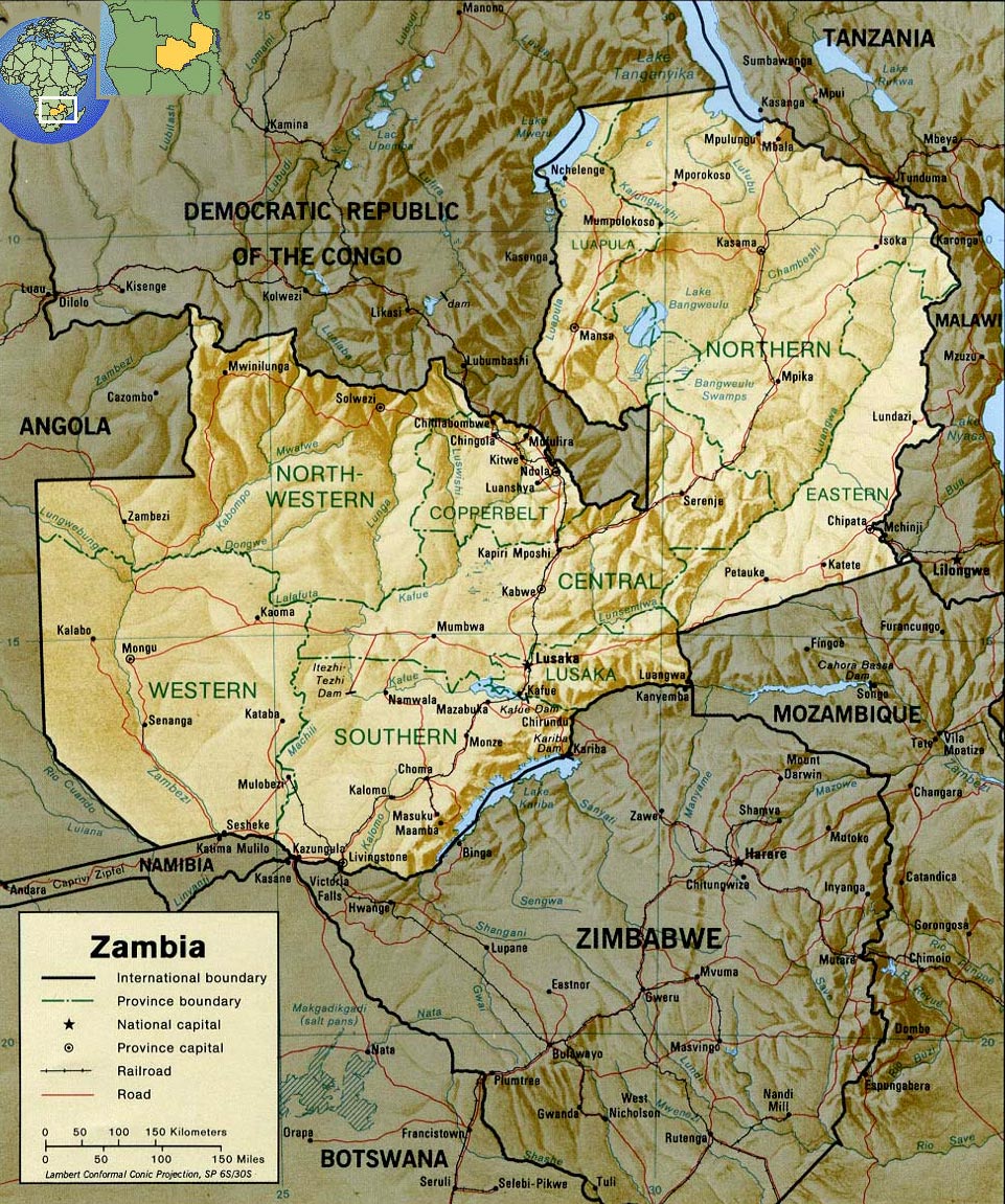 Map Zambia