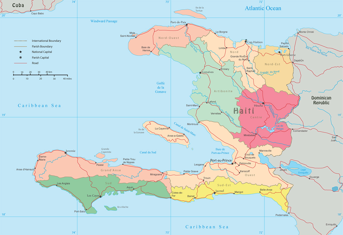 Political Map Haiti