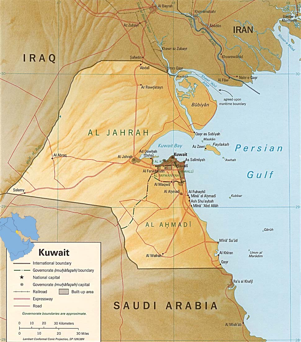 Map Kuwait