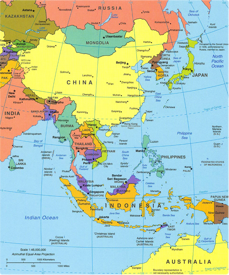 Large Detailed Political Map Of South Asia With Major Cities And