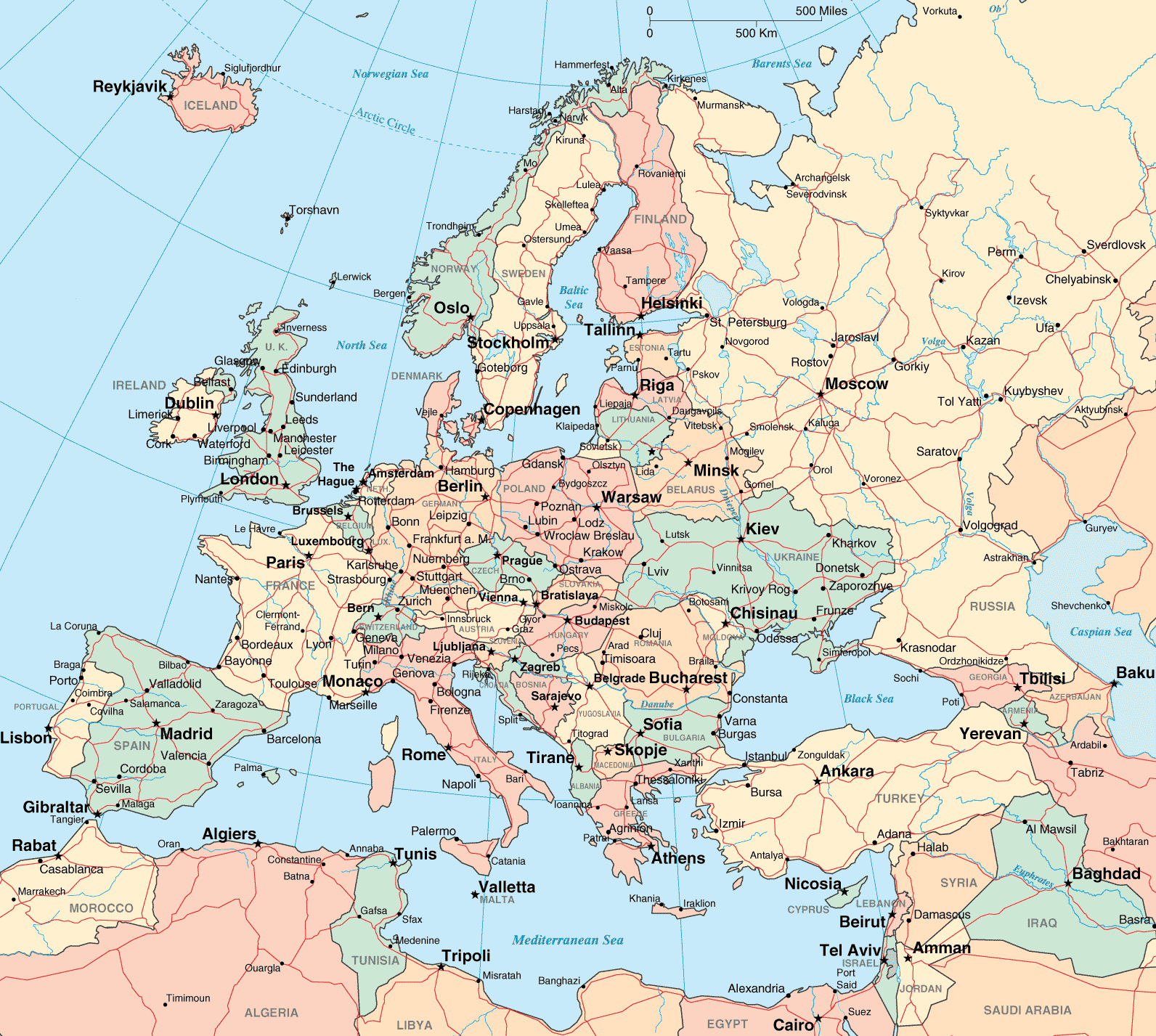 Map Europe