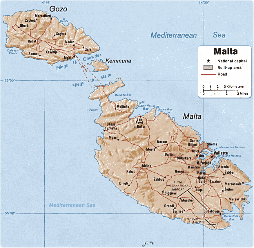 Map Malta