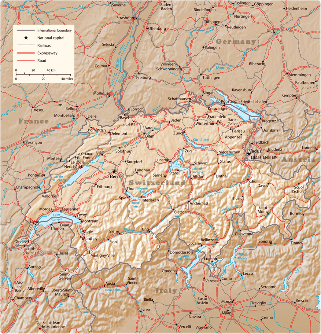 Map Switzerland