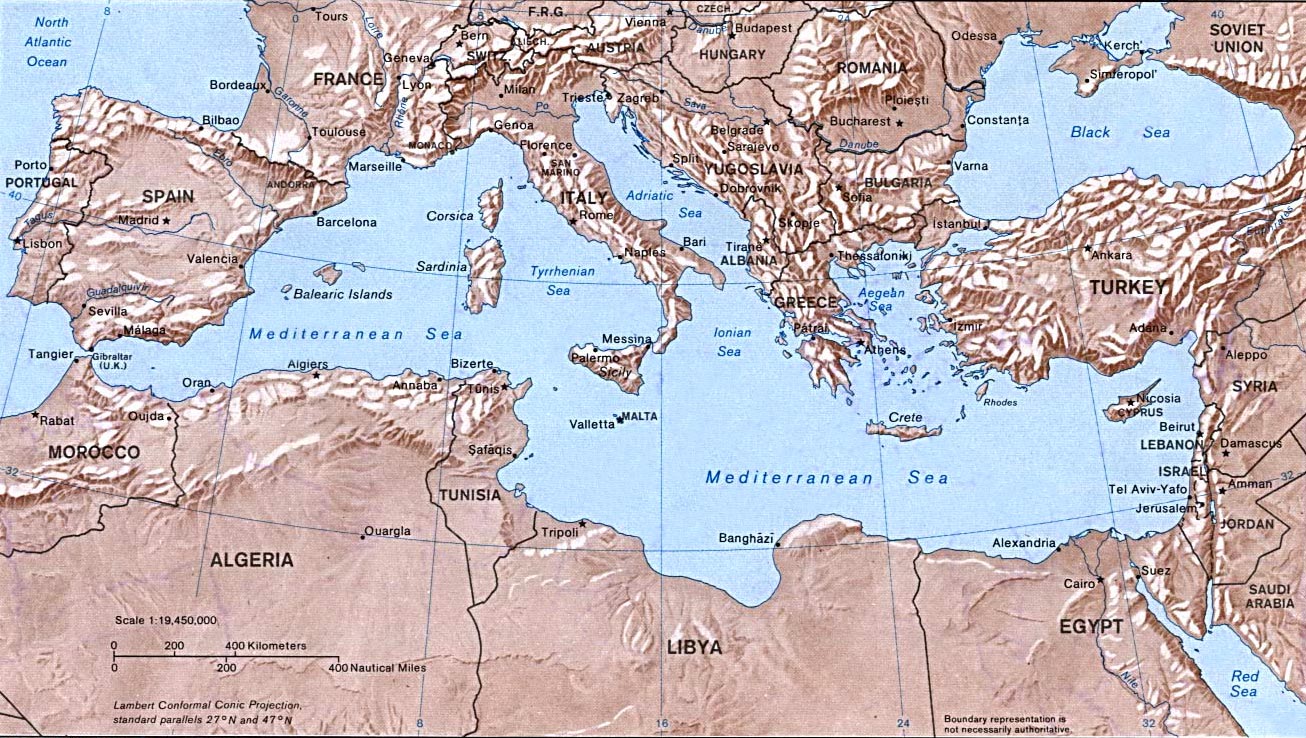 Map Of Europe Mediterranean