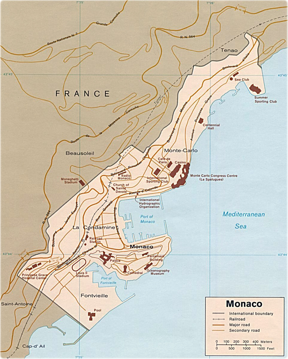 Map Monaco Monte Carlo