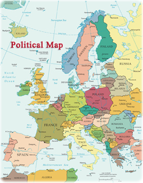 Political map Europe