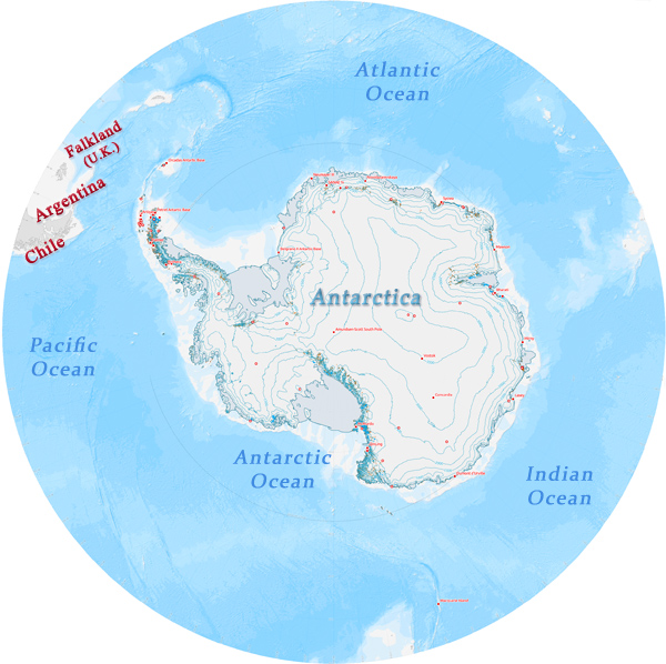 Map of Antarctica