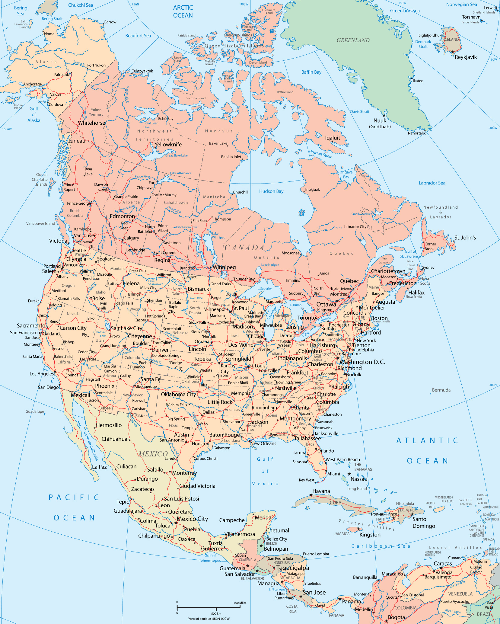 Download this Map North America picture